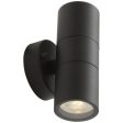 Ansell Lighting AACERO WL BLK  Acero Up Down Black GU10 Wall Light on Sale