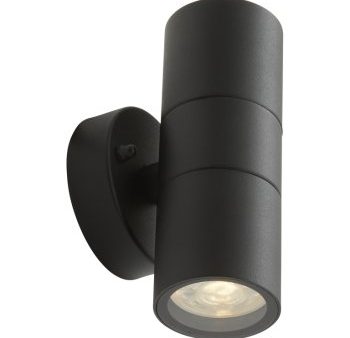 Ansell Lighting AACERO WL BLK  Acero Up Down Black GU10 Wall Light on Sale