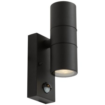 Ansell Lighting AACERO WL BLK PIR  Acero Up Down Black GU10 Wall PIR Light For Discount