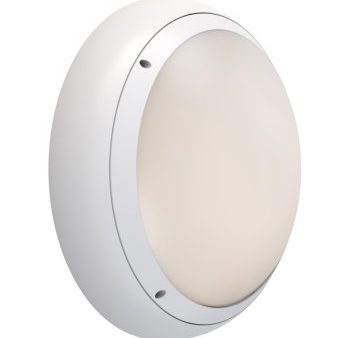 Ansell Lighting AARXB 1 CF SM3  ARX Anti-Ligature Dual Wattage CCT Selectable White LED Bulkhead - Corridor Function, Self-Test, Emergency Fashion