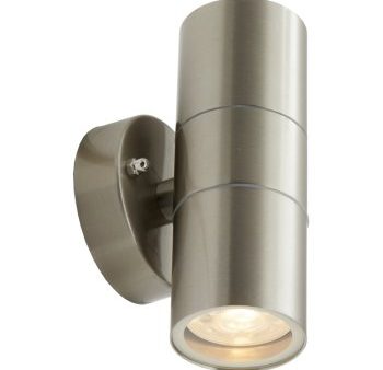 Ansell Lighting AACERO WL SSL PIR  Acero Up Down Stainless Steel GU10 Wall PIR Light Discount