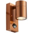 Ansell Lighting AACERO WLD COP PIR  Acero Copper GU10 Wall PIR Light Hot on Sale