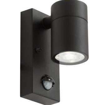 Ansell Lighting AACERO WLD BLK PIR  Acero Black GU10 Wall PIR Light Online now