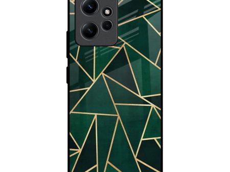 Abstract Green Glass Case For Redmi Note 12 on Sale