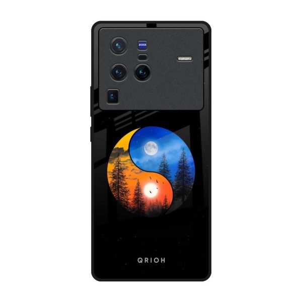 Yin Yang Balance Glass Case for Vivo X80 Pro 5G on Sale