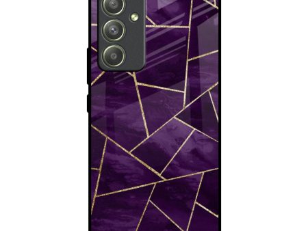 Geometric Purple Glass Case For Samsung Galaxy A54 5G For Sale