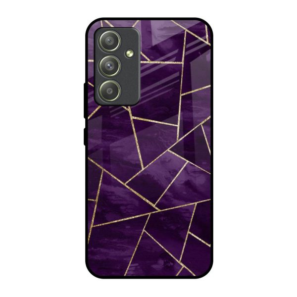 Geometric Purple Glass Case For Samsung Galaxy A54 5G For Sale