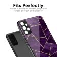 Geometric Purple Glass Case For Samsung Galaxy A54 5G For Sale