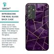 Geometric Purple Glass Case For Samsung Galaxy A54 5G For Sale