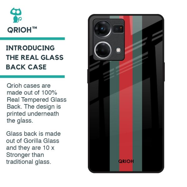 Vertical Stripes Glass Case for OPPO F21 Pro Hot on Sale