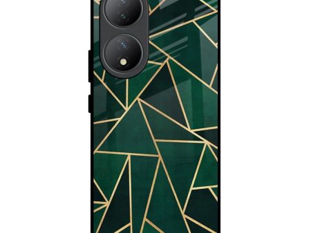 Abstract Green Glass Case For Vivo Y100 5G For Discount