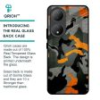 Camouflage Orange Glass Case For Vivo Y100 5G For Cheap