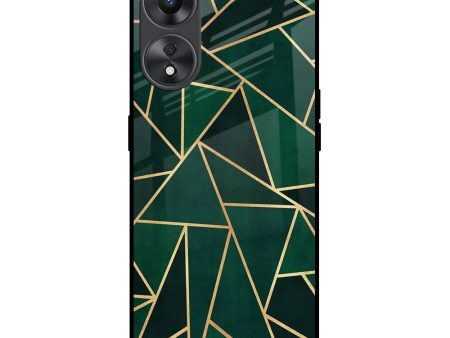 Abstract Green Glass Case For Oppo A58 5G Cheap