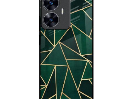 Abstract Green Glass Case For Realme C55 For Cheap