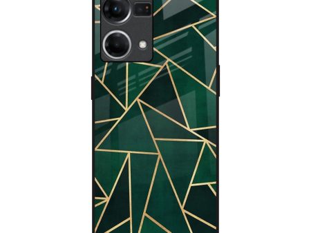 Abstract Green Glass Case For OPPO F21 Pro Online Sale