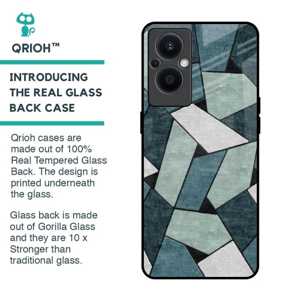 Abstact Tiles Glass Case for OPPO F21 Pro 5G on Sale