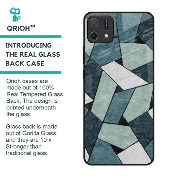 Abstact Tiles Glass Case for Oppo A16K Online Sale