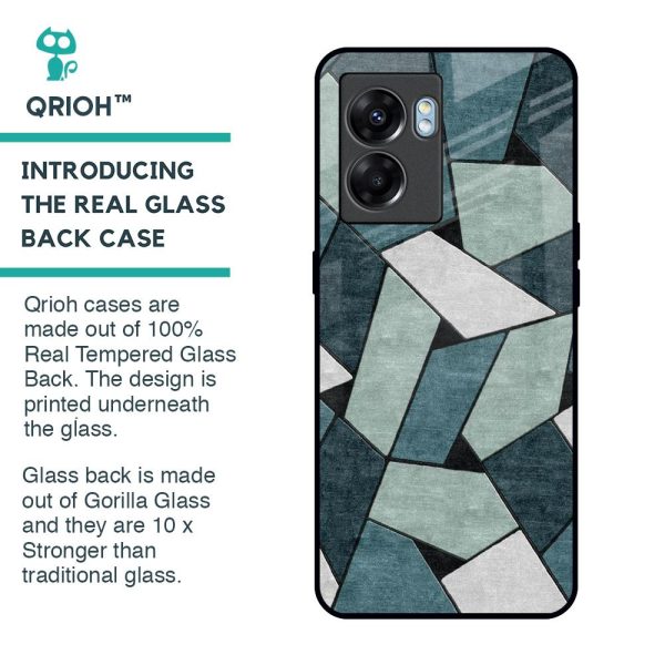 Abstact Tiles Glass Case for Oppo K10 5G on Sale