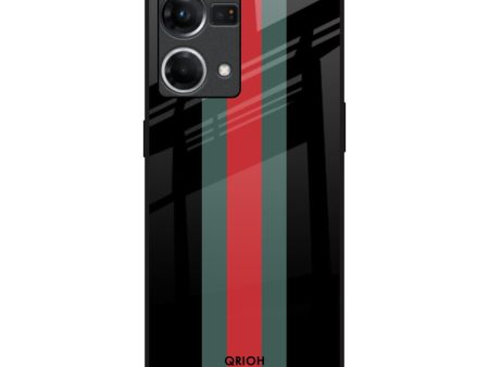 Vertical Stripes Glass Case for OPPO F21 Pro Hot on Sale