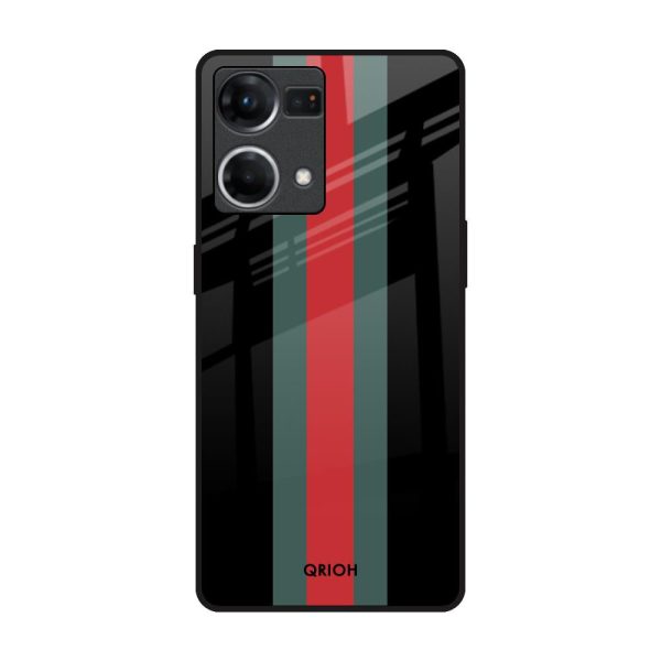 Vertical Stripes Glass Case for OPPO F21 Pro Hot on Sale